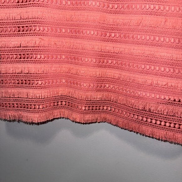 NWT J.Crew Sleeveless Textured Coral Dress Fringe Size 6T - Picture 4 of 7